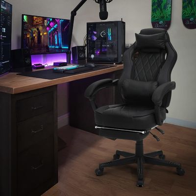 Der PU-Spielstuhl von ALINUNU ergonomischer Rennstil, verstellbar für lange Spielsitzungen