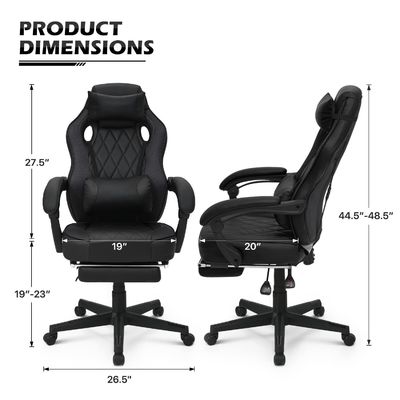 Der PU-Spielstuhl von ALINUNU ergonomischer Rennstil, verstellbar für lange Spielsitzungen