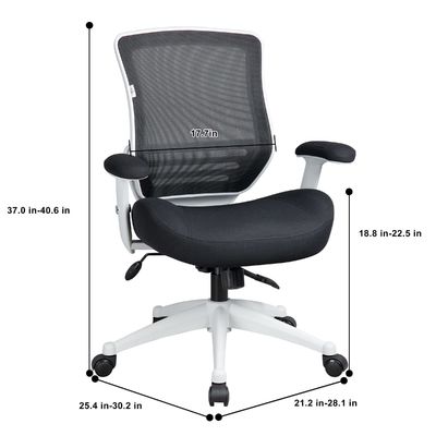 360 Dreh-Ergonomisch-Gitter-Computerstuhl mit Höhenanpassung und Taillenunterstützung