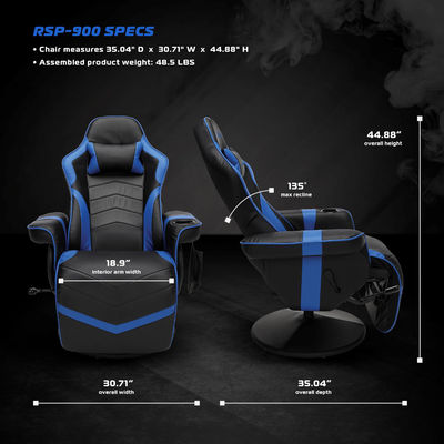 48.5 Pfund Gaming-Stuhl mit Fußstütze angepasste Farbe und multifunktionale Funktionen
