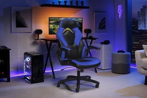 360-Schwenkspielstuhl ALINUNU Gaming Chair Racing Style Hochrücken PC Computer Schreibtisch Gaming Integrierte Kopfstütze