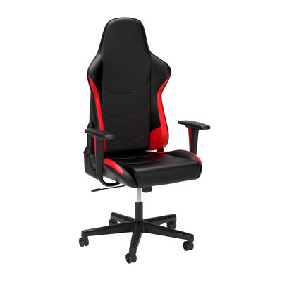 Integrierte Kopfstütze Ergonomischer PC-Computerstuhl für Erwachsene Falsches Leder-Sitzmaterial