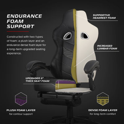 Integrierte Kopfstütze Ergonomische Liftstuhl Gaming Computerstuhl für Erwachsene Anpassen