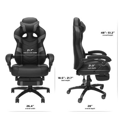 Ergonomischer Computerstuhl mit integrierter Kopfstütze mit modernem Design und Liegebankfunktion