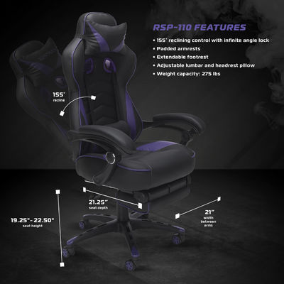 Postverpackung Modernes Design Ergonomischer PC-Computerstuhl mit integrierter Kopfstütze