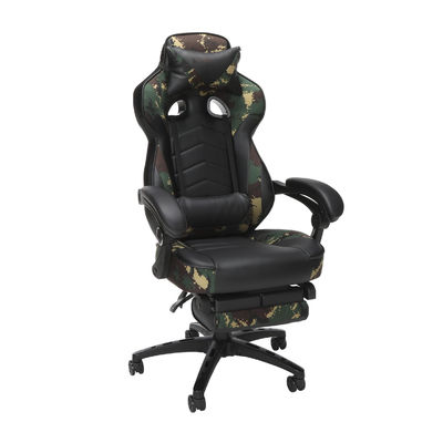 360 Dreh-Ergonomischer PC-Computer-Stuhl Gaming mit integrierter Kopflehne Höhenanpassung