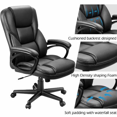 Metall-Typ-Metall-Hoch-Back-Office-Exekutivstuhl Verstellbarer Managerial Home Desk-Sessel