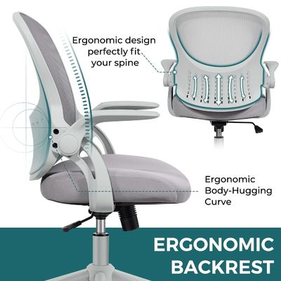 Postverpackung Y Ergonomische Maschen-Computer-Schreibtischstuhl mit Lendenunterstützung und Flip-up-Arme