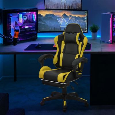 Postverpackung angepasster Farbcomputer-Spielstuhl mit Kopfstütze und Lendenstütze