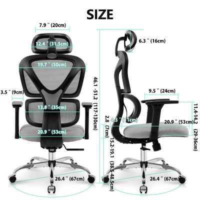 Komfortable Ergonomische Bürostuhl mit 3 Gaslift und atmungsaktivem Mesh