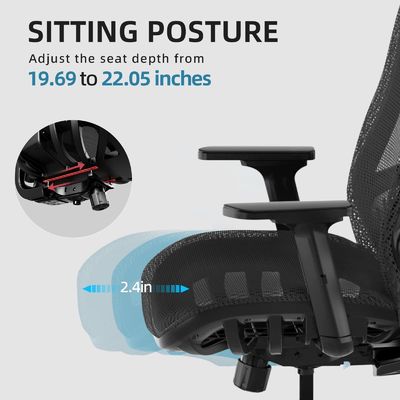 3 Gaslift Ergonomischer Hochrücken Bürostuhl mit dynamischem Sitzdesign Stil modern