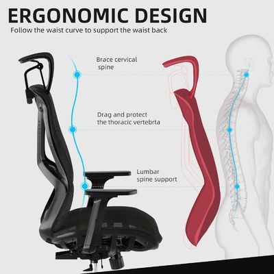 3 Gaslift Ergonomischer Hochrücken Bürostuhl mit dynamischem Sitzdesign Stil modern