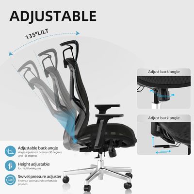 3 Gaslift Ergonomischer Hochrücken Bürostuhl mit dynamischem Sitzdesign Stil modern
