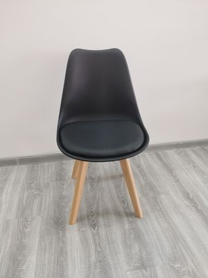 40'HQ Wohnzimmerstühle mit PU-Kissen 1488 Stück Preise Nordischer Holztulpen Esszessel