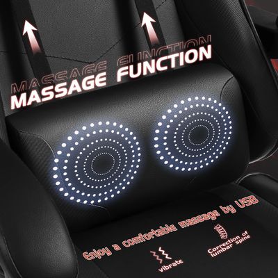 Ergonomischer Computerspielstuhl im modernen Stil mit Fußstütze und Massage