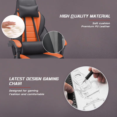 ALINUNU Racing Style Gaming Chair Bürostuhl Computersessel Spielen mit Fußstütze und Kopfstütze