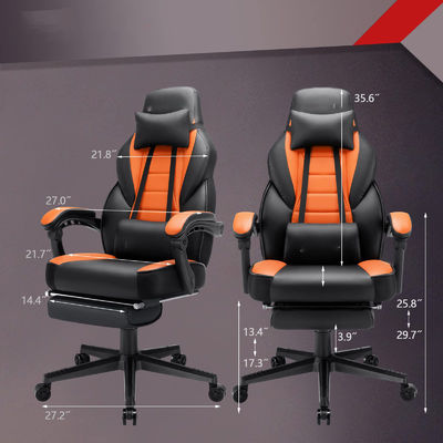 ALINUNU Racing Style Gaming Chair Bürostuhl Computersessel Spielen mit Fußstütze und Kopfstütze