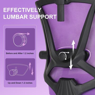 Akzeptable OEM ODM High Back Office Chair mit verstellbarer 2D-Lumbalunterstützung und Fußstütze