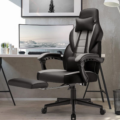 Modern Design Racing Style Gaming Chair mit Fußstütze und Kopfstütze angepasste Farbe