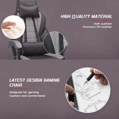 Modern Design Racing Style Gaming Chair mit Fußstütze und Kopfstütze angepasste Farbe