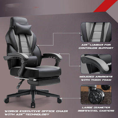Modern Design Racing Style Gaming Chair mit Fußstütze und Kopfstütze angepasste Farbe