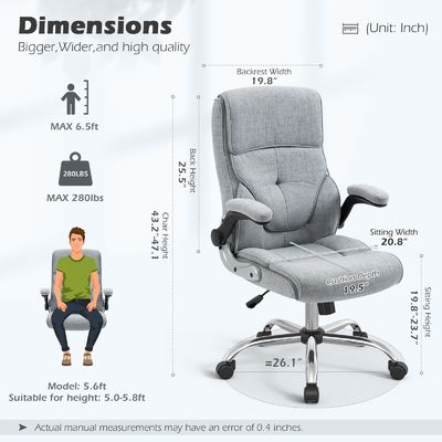 Computerstühle im modernen Design-Stil mit hohem Rücken