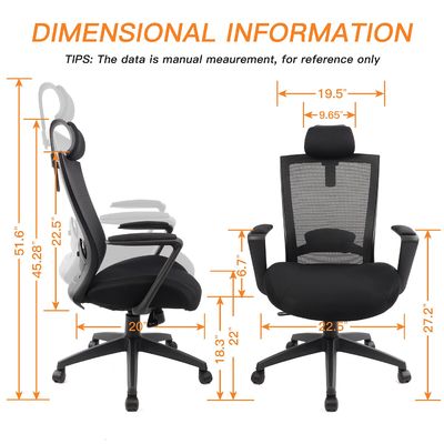 Ergonomischer Bürostuhl mit Verdickungskissen und verstellbarer Kopfstütze