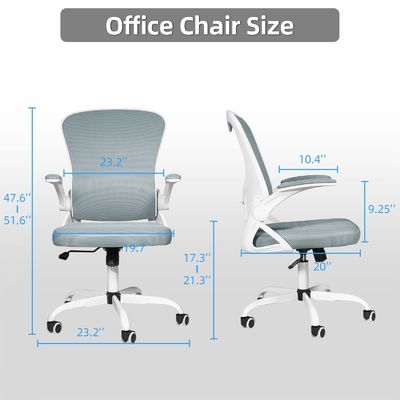 Höhenverstellbarer Bürostuhl für Zuhause 21&quot;D x 24&quot;W x 43&quot;H Metallbau