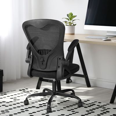 Flip-up-Arms Ergonomische Netz Bürostuhl mit 360-Schwenken und Höhenregelung
