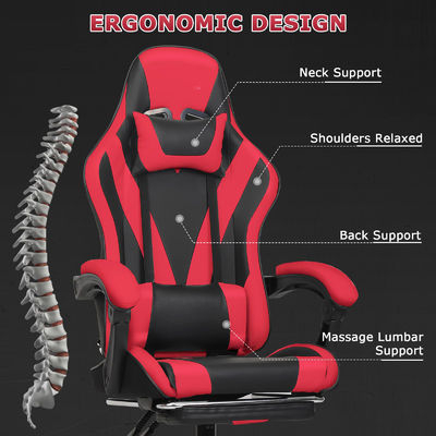 Postverpackung Y Hochrücken ergonomischer Spielstuhl mit Fußstütze und verstellbarer Höhe