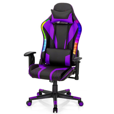 ALINUNU Racing Ergonomischer Spielstuhl mit verstellbarer Lendenstütze und Sponge Padding