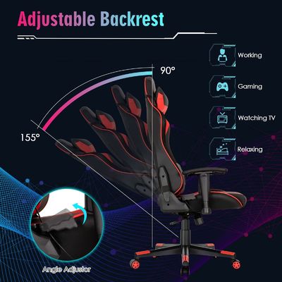 Verbessern Sie Ihren Gaming-Stuhl auf ALINUNU Drehstuhl mit RGB-LED-Leuchten Ergonomisches Design
