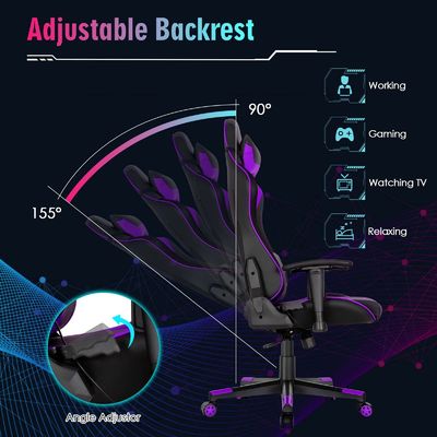 Verbessern Sie Ihr Gaming-Setup mit ALINUNU Schwenkstuhl modernem Design und RGB LED-Leuchten