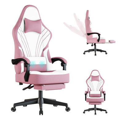 Modernes Design Synthetisches Leder Ergonomischer Computerspielstuhl mit Fußstütze ALINUNU