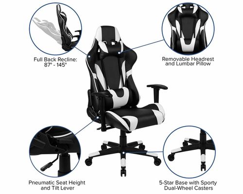 Büro ergonomischer Computer PC Gaming-Stuhl mit 360 Dreh-/ Höhenregelungsfunktion