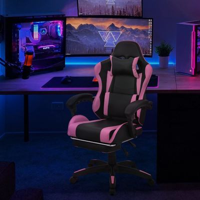 Modernes Design Verstellbarer Rückenstütz Ergonomischer Computer-Rennstuhl mit Fußstütze