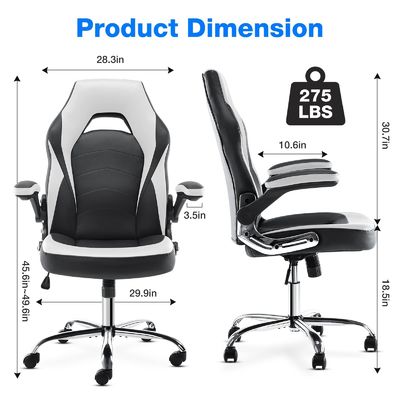 Postverpackung ALINUNU Ergonomischer Rennsport-Spielstuhl mit Lendenunterstützung