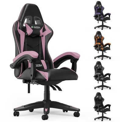 Home Office Racing Gaming Chair mit Kopfstütze und Lendenstütze