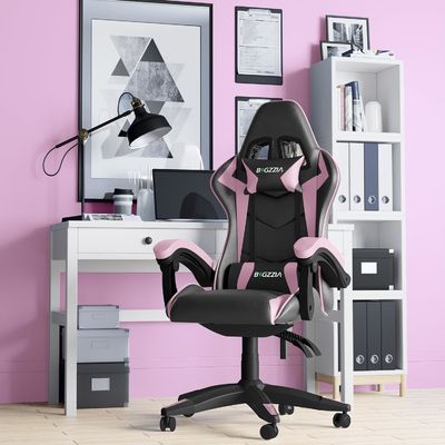 Home Office Racing Gaming Chair mit Kopfstütze und Lendenstütze