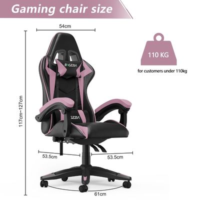 Home Office Racing Gaming Chair mit Kopfstütze und Lendenstütze