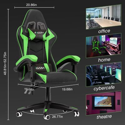 Verkaufen Sie direkt modernen Design Iron Racing Gaming-Stuhl mit Kopfstütze und Lendenstütze