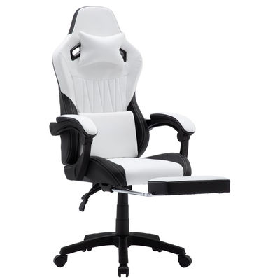 Höhenverstellbarer ergonomischer Computerspielstuhl mit Kopfstütze und Lendenstütze