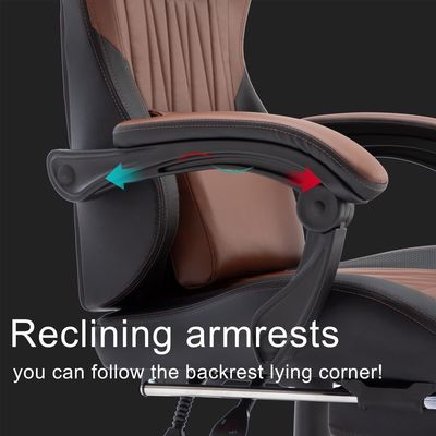 Drehstuhl ALINUNU Ergonomischer Computerspielstuhl mit Kopfstütze und Lendenstütze