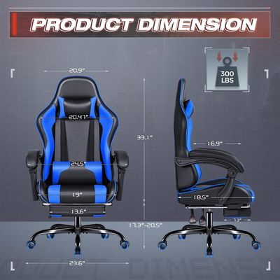 OEM-ODM-Renncomputer-Videospielstuhl mit Fußstütze und Kopfstütze in kundenspezifischer Farbe