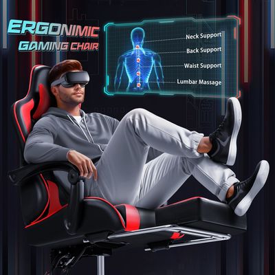Modernes Design ALINUNU Spielstuhl mit Massage Lumbal Unterstützung und 360 Dreh-Sitz