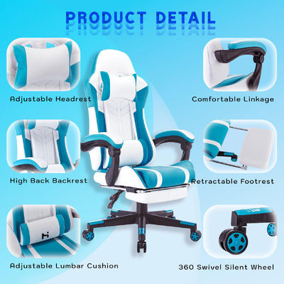 Moderner Design-Stil Ergonomische Renncomputer-Gaming-Stühle mit Fußstütze 3 Gaslift