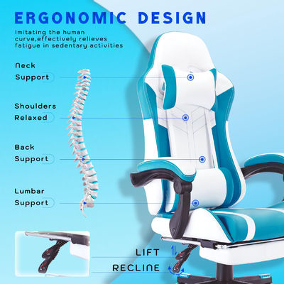Moderner Design-Stil Ergonomische Renncomputer-Gaming-Stühle mit Fußstütze 3 Gaslift