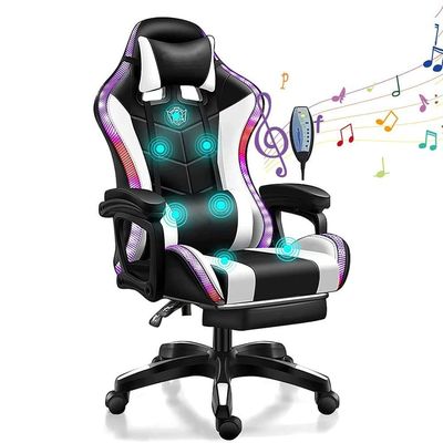 Moderner Stil ALINUNU RGB Gaming-Stuhl mit 360 Drehfunktion und Massagefunktion