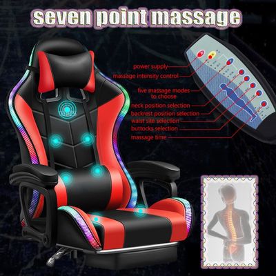 Moderner Stil ALINUNU RGB Gaming-Stuhl mit 360 Drehfunktion und Massagefunktion