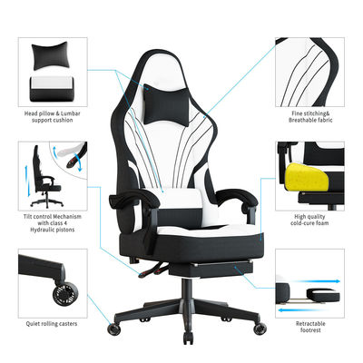 Home Office Gaming Chair mit Fußstütze und Produktgrößen 25&quot;D x 23&quot;W x 53&quot;H